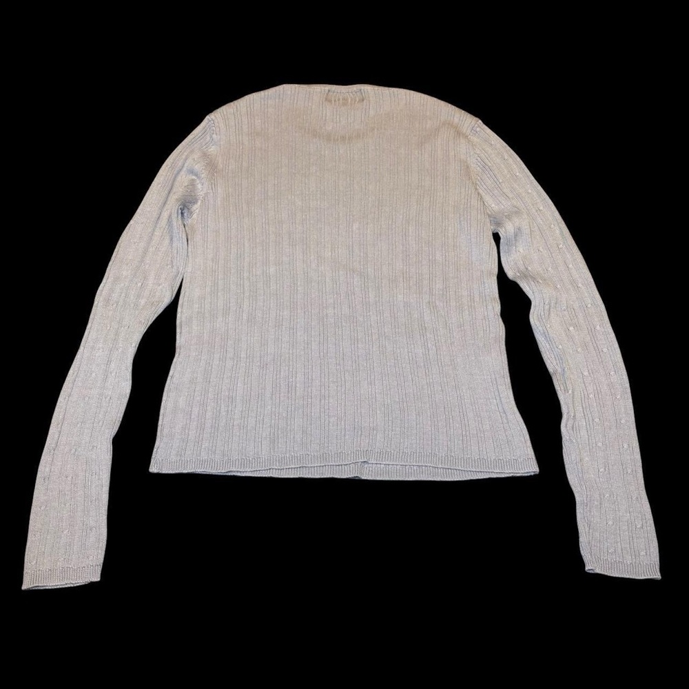 City Threads Light Gray Ribbed Knit Sweater - Picture 3 of 3